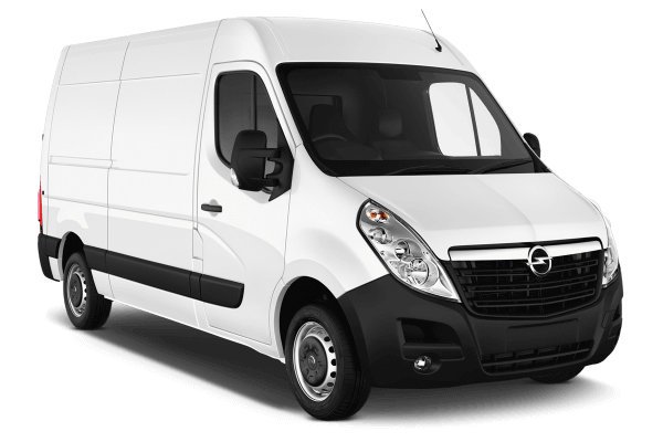 Vue latérale du fourgon OPEL MOVANO B - 2010 – modèle utilitaire gris aménageable